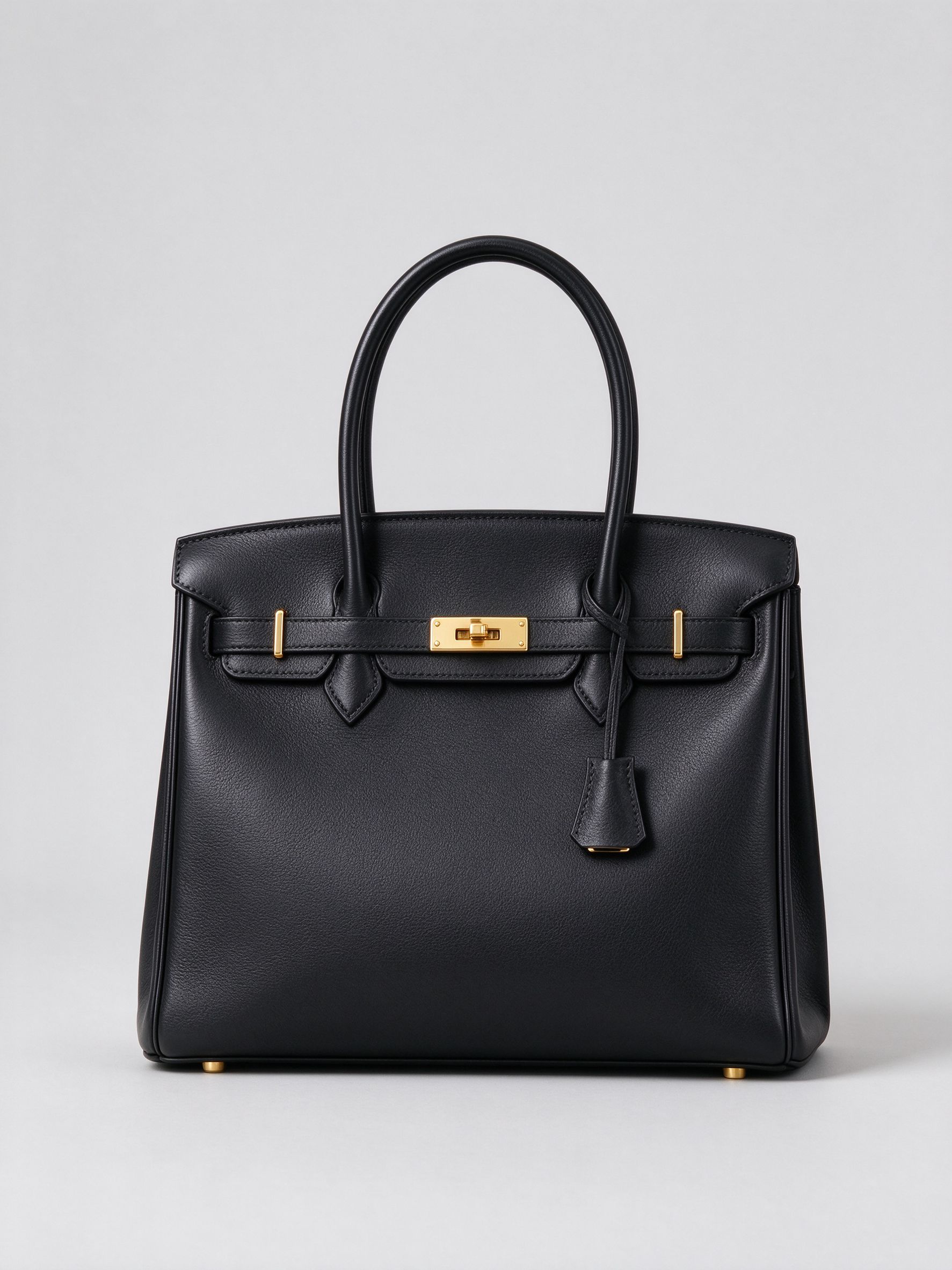 Hermès Noir Structured Tote Bag