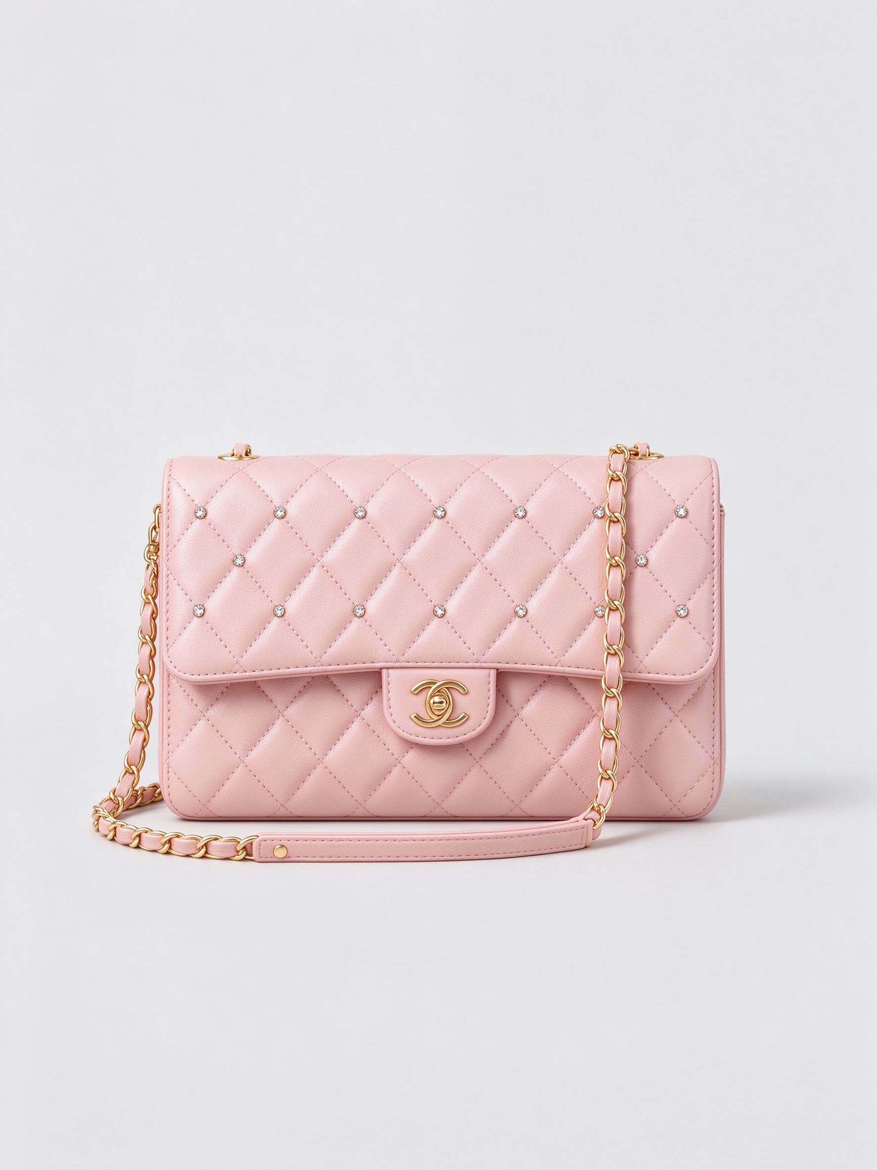 Miu Miu Matelassé Crystal Chain Bag