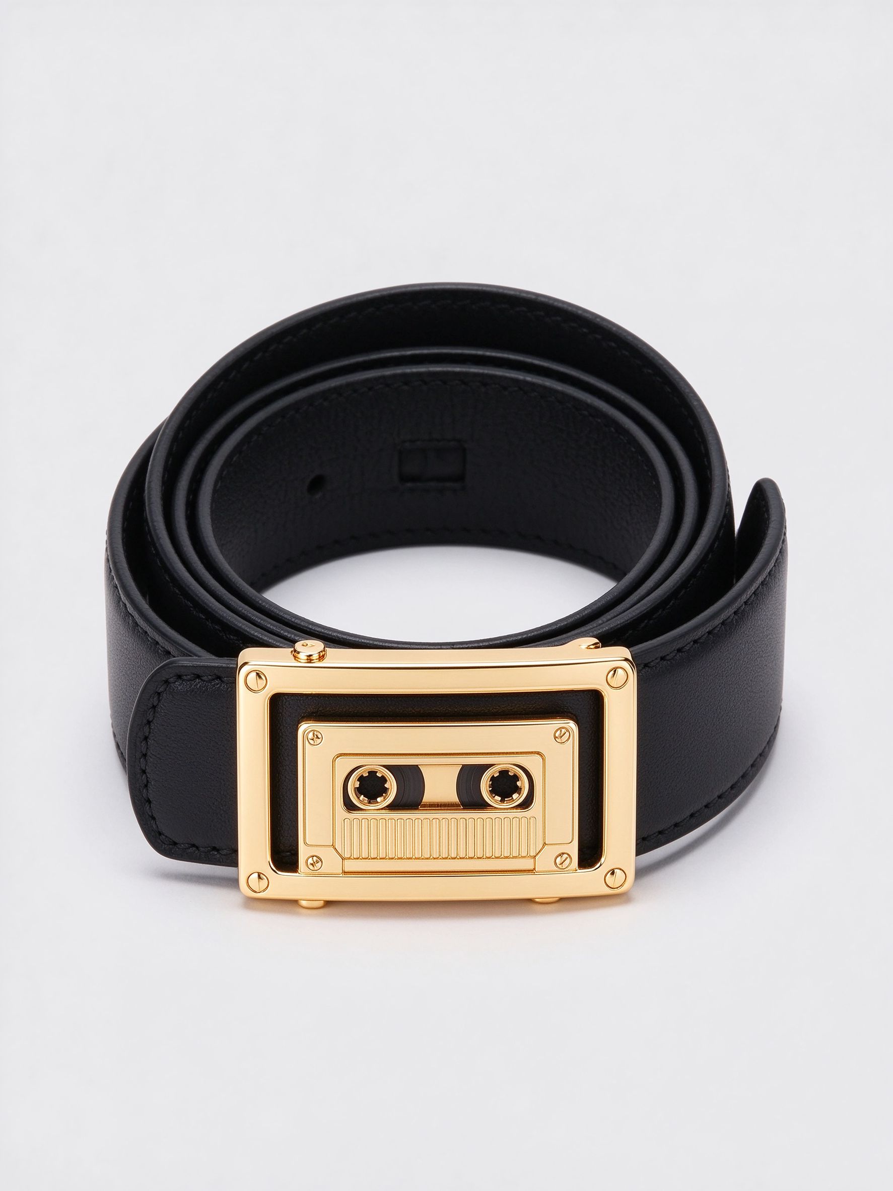 Saint Laurent Cassandre Leather Belt